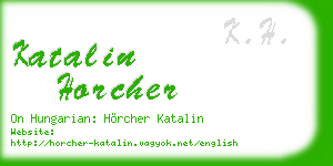 katalin horcher business card